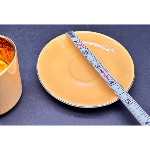 Vintage MCM 50s Figgjo Flint Demitasse Espresso Cup 22k Gold inside Norway - Picture 11 of 16